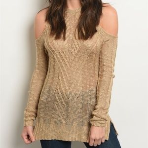 Sweater Top Cable Knit Light Top